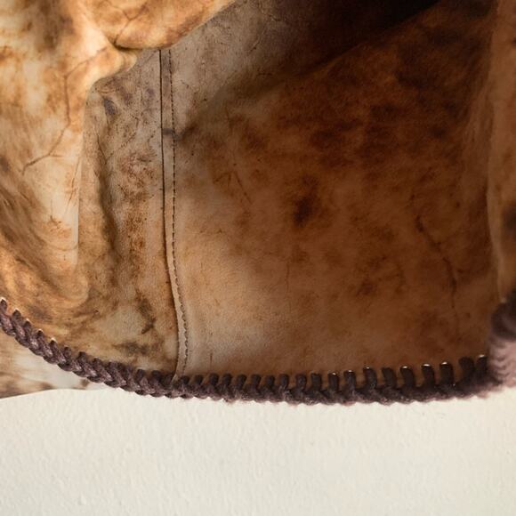 Custom Made Calf Hair Cow Print Detachable Fur Jacket Western Boho Chic - Picture 10 of 15